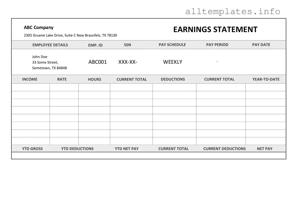 Fill Your Independent Contractor Pay Stub Template