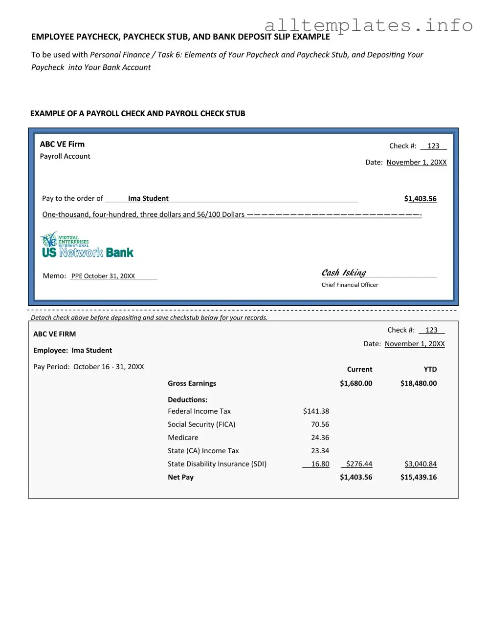 Fill Your Payroll Check Template