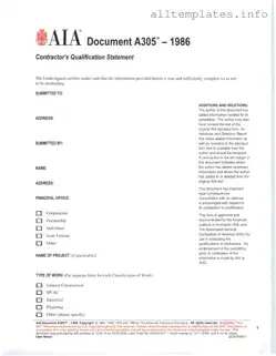 Fill Your AIA A305 Template
