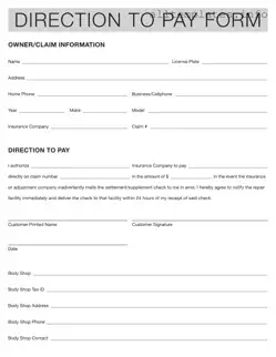 Fill Your Authorization And Direction Pay Template
