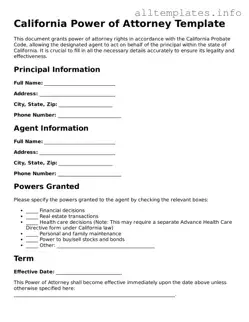 Attorney-Approved  Power of Attorney Document for California