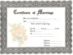 Fill Your Marriage Certificate Template