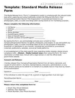 Fillable Media Release Document