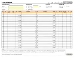 Fill Your Electrical Panel Schedule Template