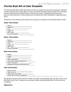 Attorney-Approved  Boat Bill of Sale Document for Florida