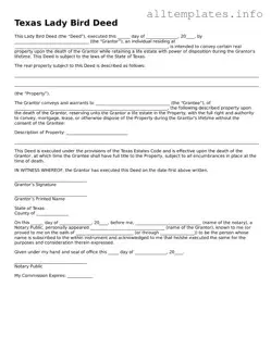 Attorney-Approved  Lady Bird Deed Document for Texas